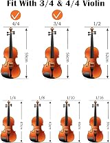 Fansjoy Violin Shoulder Rest 4/4 3/4 Imitation Wood Grain Adjustable view 5
