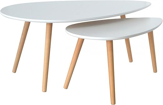 Mobel Deco Couchtisch Skandinavisch Weiss Amazon De Kuche Haushalt