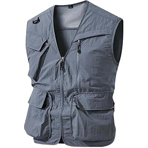 Fishing Vests for Men Lightweight Work Vest with Multi Pocket