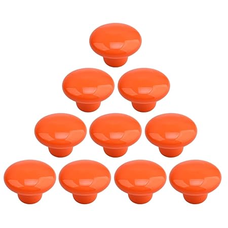 Txxci 10pcs Cute Round Shape Ceramic Door Cabinet Knob Drawer Pull