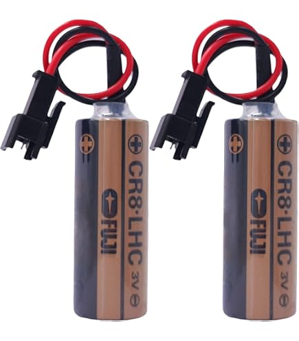 Batteria FUJI FDK CR8.LHC 3V &ndash; 17450 Per Valvola Di Scarico Toto &ndash; Con Spina Giapponese, NUOVA
