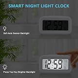 Hiseeyo Digital Alarm Clock 4.3" LED Display Battery Powered Large Numbers view 4