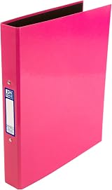 Oxford Premium A4 Ring Binder Pink 25mm Capacity Laminated Paper on Board view 4