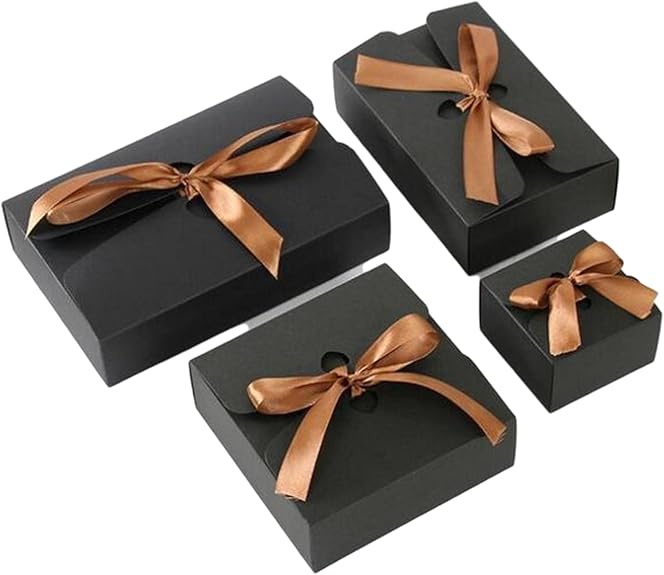 yuj 30pcs Jewelry Gift Boxes Paper Box Gift Kraft Boxes with Ribbon