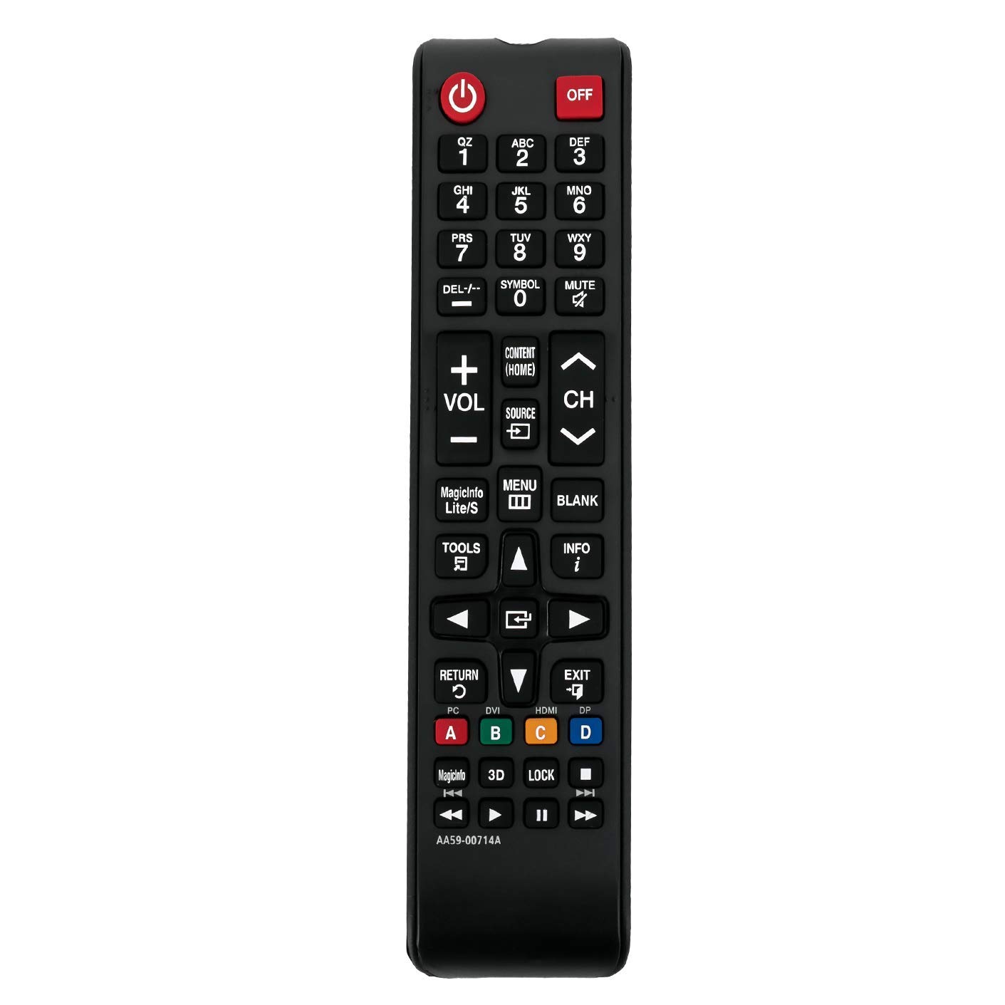 VINABTY AA59-00714A Remote Control Replacement for Samsung Multi-functional TV F6800 F6700 UE40F6800 UN40F6800 LH46UECPLGC/ZA LH32MDCPLGA/ZA LH40EDCPLBC/ZA LH40MDCPLGA/ZA LH55LECPLBC/ZA