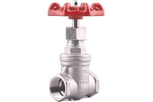 GOVALVE Heavy Duty Gate Valve - 3/4" NPT Stainless Steel Female x Female Thread Rotary Sluice Valve with Wheel Handle 200WOG For Water Oil Gas