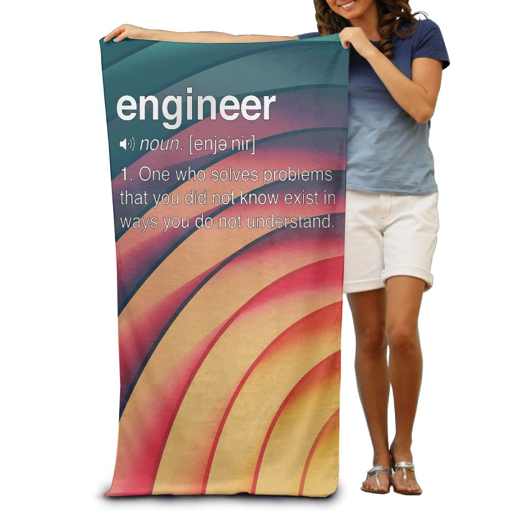 Funny Engineer Definition Adult Bath Beach Towel Beach Swimming