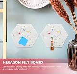 MAGICLULU Hexagon Felt Board DIY Decor White 0.8x19.1x22CM view 7