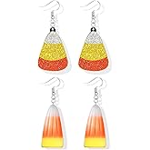 Candy Corn Earrings for Women Halloween Thanksgiving Fall Colorful Earrings Dangle Trendy Holiday Jewelry Thanksgiving Halloween Gifts