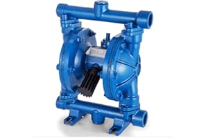 SHZICMY Air-Operated Double Diaphragm Pump 1/2 inch Inlet & Outlet Low Viscosity Petroleum Fluids Cast Iron for Chemical Industrial Use (US Stock)