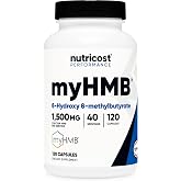 Nutricost myHMB Capsules 1,500MG Calcium HMB Per Serving, 120 Capsules | 40 Servings, Performance Line, Calcium B-Hydroxy B-Methylbutyrate Monohydrate