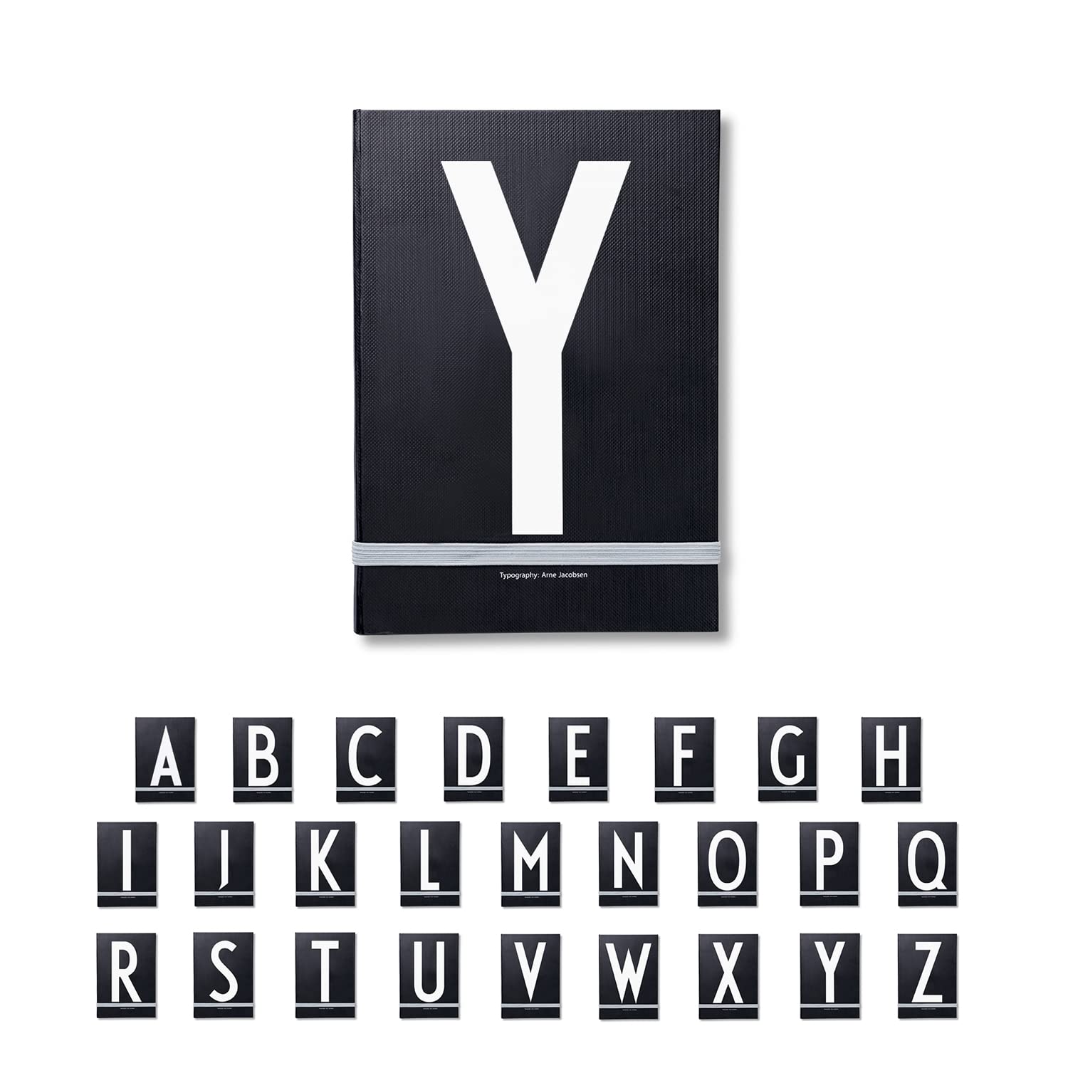 Design Letters Personalised Black Notebook (A-Z) | 2025 Diary A5 | Hardcover A5 Notebook with Ribbon Bookmark | Ideal as Journal, Diary, Planner | 2025 Journal with 146 Pages for Office, School, Home