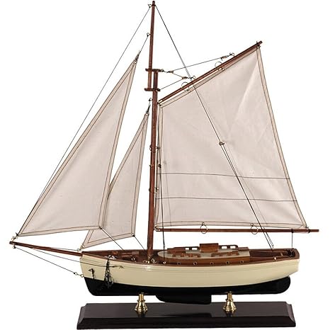 Authentic Models - Schiffsmodell, Segelyacht Wanderer- detailgetreue Nachbildung - Handarbeit