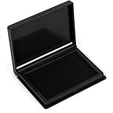 Black Stamp Pad, 4 x 2.5 Inch Ink Pad for Stamps, All-Purpose Felt Pad | Quick-Dry &amp; Reusable, Works with Rubber, Wooden, Metal Stamps, Large Premium Quality Stamp Ink Pad for Office and Crafting