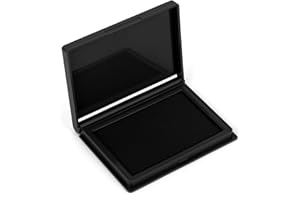 HOINY Black Stamp Pad, 4 x 2.5 Inch Premium Quality Ink Pad for Stamps, All-Purpose Felt Pad for Office and Crafting, Works with Rubber and Clear Stamps