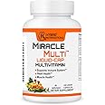 MiracleMulti Liquid Multivitamin Capsules for Men & Women - Complete Whole Food Blend Daily Vitamin & Mineral Supplement with CoQ10, B12, 42 Superfood Enzyme - 120 Softgels