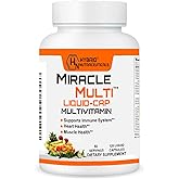 MiracleMulti Liquid Multivitamin Capsules for Men & Women - Complete Whole Food Blend Daily Vitamin & Mineral Supplement with CoQ10, B12, 42 Superfood Enzyme - 120 Softgels
