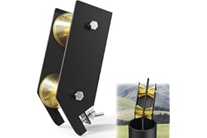 WFCYX Well Pump Pulling & Installing Assist Tool, Rollers for Wire, Cable, Poly Pipe, Flexible Pipe, Pulling Well Pump the Easy Way, Sits on Top of the Well Casing to Assist Pulling (Two Rollers)