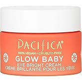 Pacifica Glow Baby Brightening Eye Cream – Vitamin C Under Eye Cream for Dark Circles & Puffiness, Caffeine-Infused Eye Brightener for Tired Eyes Fragrance-Free 0.5 oz Clean Vegan Dermatologist Tested