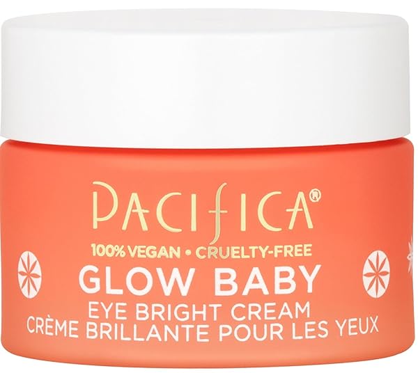 PACIFICA GLOW BABY BRIGHTENING EYE CREAM – VITAMIN C UNDER EYE CREAM FOR DARK CIRCLES & PUFFINESS, CAFFEINE-INFUSED EYE BRIGHTENER FOR TIRED EYES FRAGRANCE-FREE 0.5 OZ CLEAN VEGAN DERMATOLOGIST TESTED