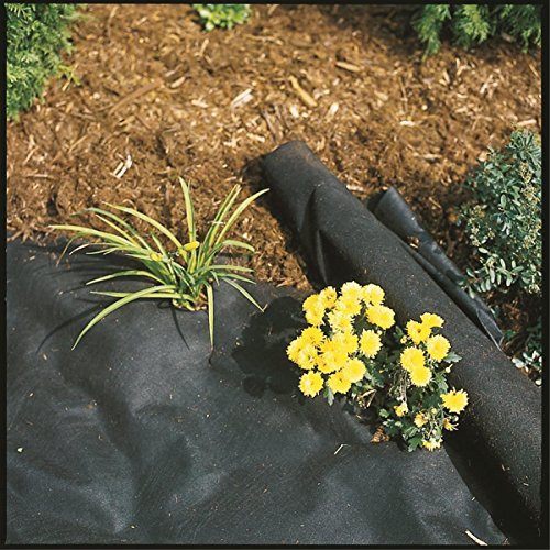 Ecover 3oz Garden Weed Barrier Landscape Fabric Erosion Control Mulch Mat Garden Ground Cover Mat, 3' x 5'