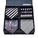 HISDERN Lot 3 PCS Classic Men's Tie Set Necktie & Pocket Square Elegant Neck Ties Collection,T3-07,One Size