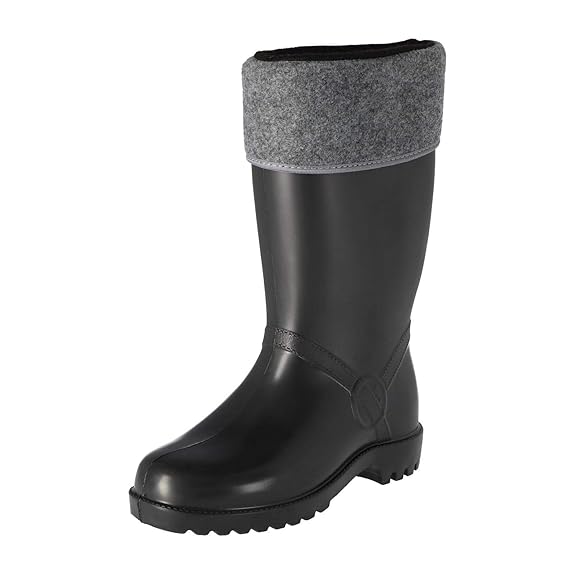 KREXUS Damen Federleichte Eva Gummistiefel gefüttert Regenstiefel Gummistiefel Damen Gefüttert Gummistiefel mit Fell