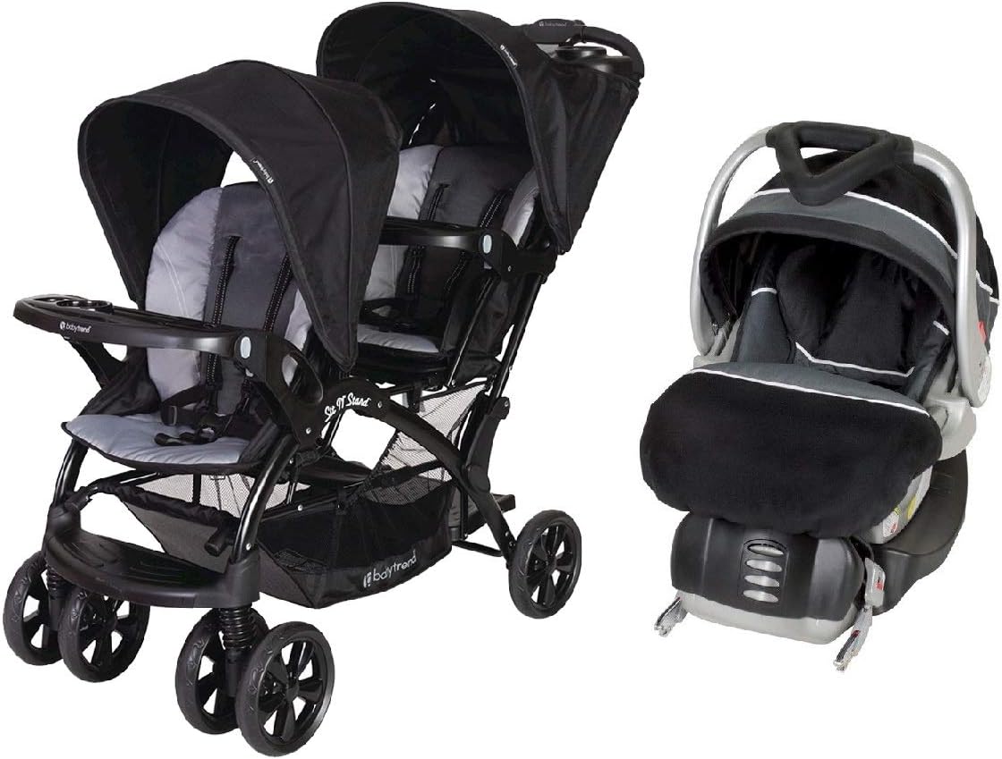 baby trend sit and stand double stroller with car seat