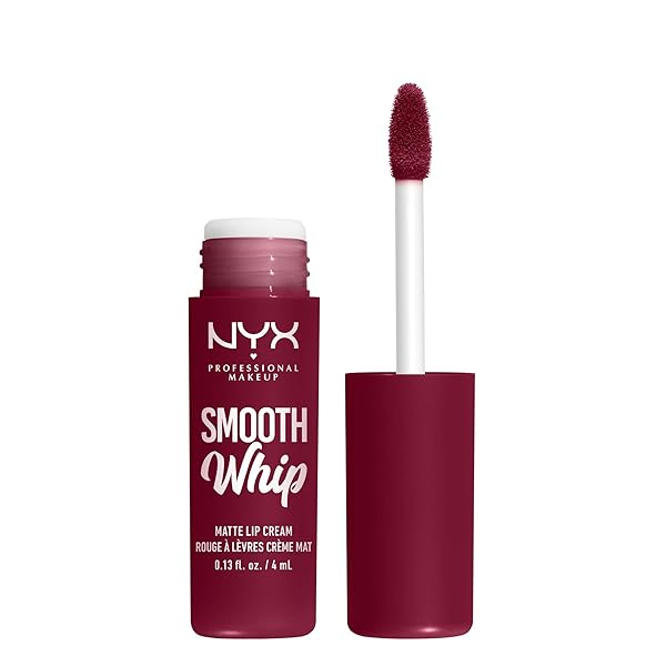 NYX PROFESSIONAL MAKEUP SMOOTH WHIP MATTE LIP CREAM, LONG LASTING, MOISTURIZING, VEGAN LIQUID LIPSTICK – CHOCOLATE MOUSSE (DEEP RED BROWN)