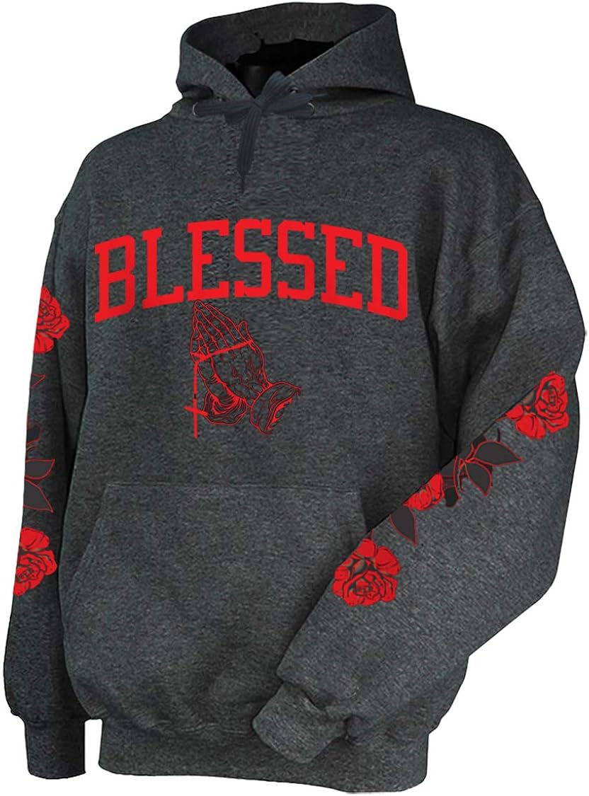 CaliDesign Mens Charcoal Grey Blessed 