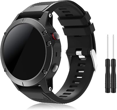 TOPsic 22mm Silicone Sport Band for Garmin Fenix 5 5 Plus 6 7 935 S60