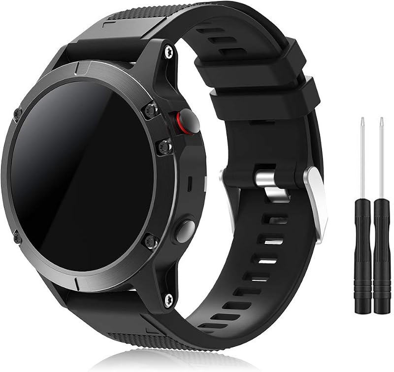 TOPsic 22mm Silicone Sport Band for Garmin Fenix 5 5 Plus 6 7 935 S60