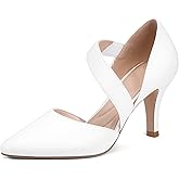 mysoft Women's Pointed Toe Low Stiletto Heel Dress Pumps Shoes - Available in Wide Sizes