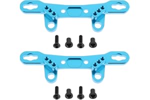 Micro Traders 2pcs Aluminium Alloy Shock Tower Mount Front Rear Compatible with TA-MIYAs TT02 TT02D TT02R Chassis
