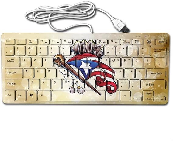 Amazon Com Puerto Rico Flag Fashion Mini Keyboard Wired Thin
