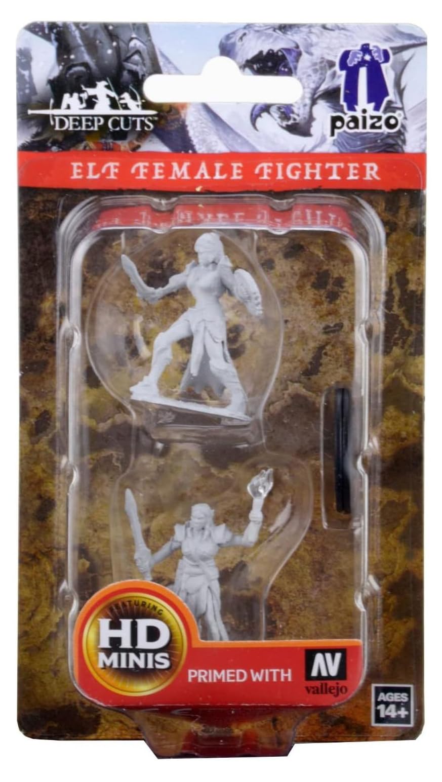 Pathfinder: Deep Cuts Unpainted Miniatures: Elf Female Fighter