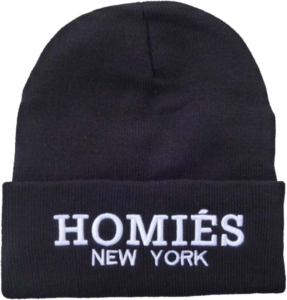 Lengendy Warm Homies New York Letter Beanie Hat for Men and Women Winter Cap Skully