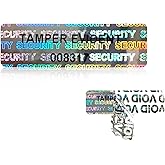 580pcs Hologram Tamper evident Stickers with Unique Serial Number Security Genuine Warranty Seal Labels Tamper Proof Stickers(Silver,1 inch x 0.3 inch,GQYH)