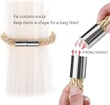 Pretty Jolly 4 Pack Magnetic Curtain Tiebacks Bronze 19in No Drill Drape view 4