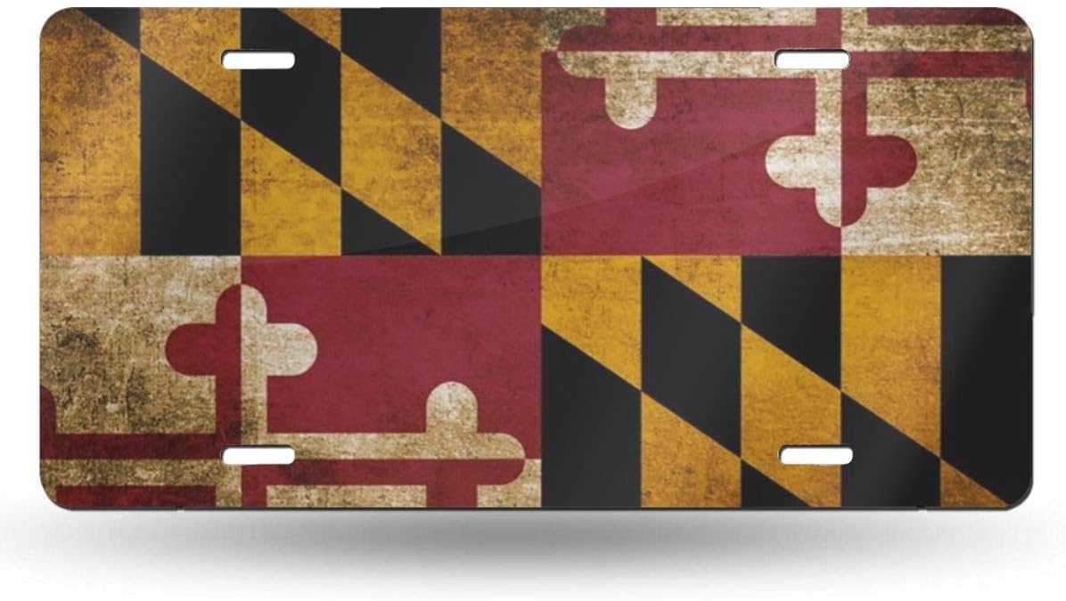 QUZtww Heavy Duty License Plates Flag of Maryland Car Plate