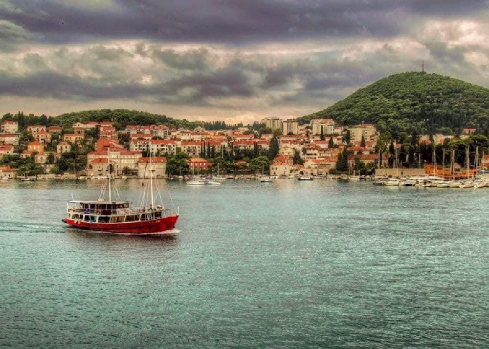 Adult 1000 Piece Jigsaw Puzzle Dubrovnik, Croatia DIY Kit Wooden Puzzle Modern Home Decor Boys Girls Unique Stress Reliever Gift 7550cm