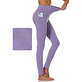 KOWBEAR Womens Yoga Leggings 4-Way Stretch High Waisted Tummy Control Pant with Pocket Workout Athletic Gym Casual Pants