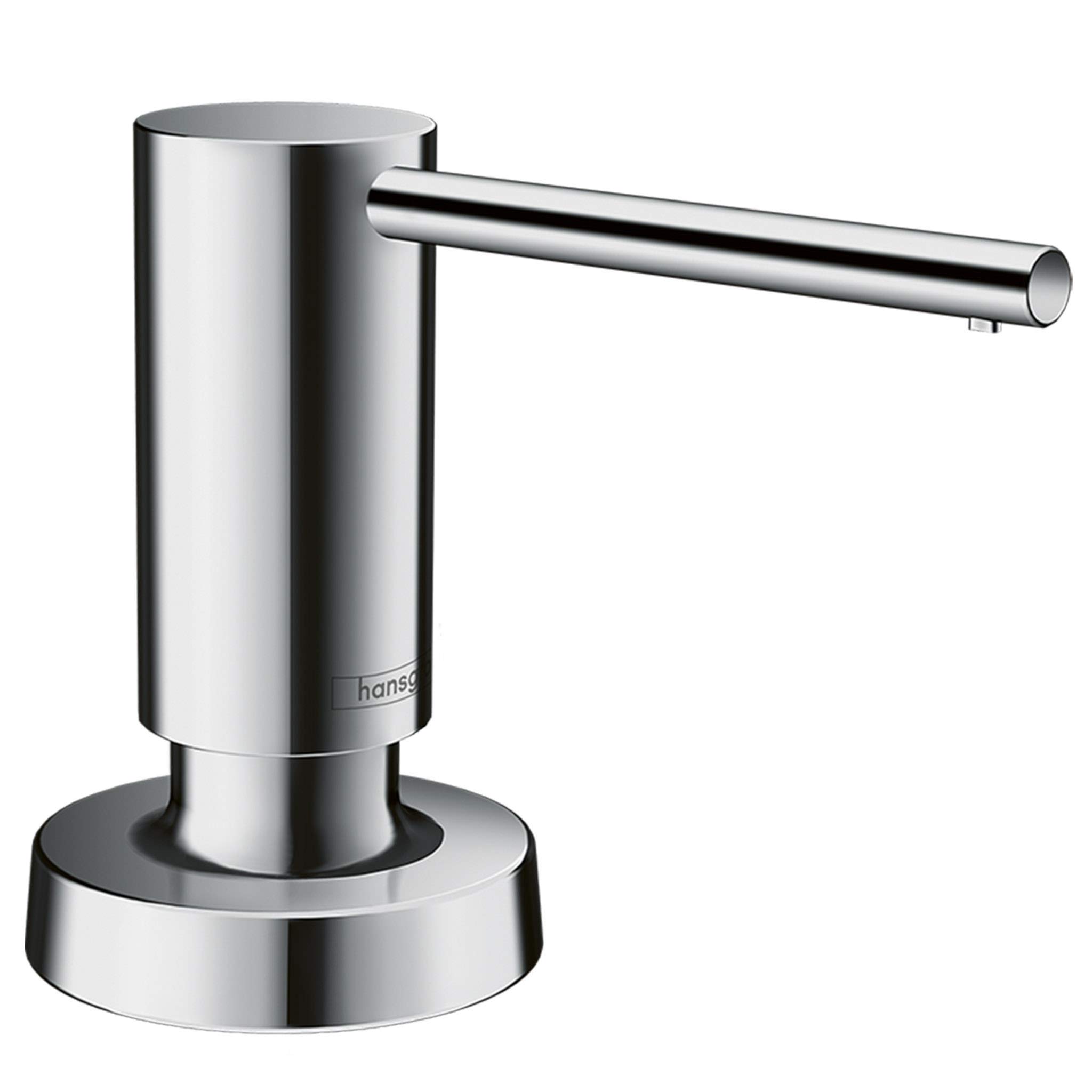 hansgrohe 40448000 A51 Soap Dispenser for Sink, Chrome Kitchen Accessory, Round
