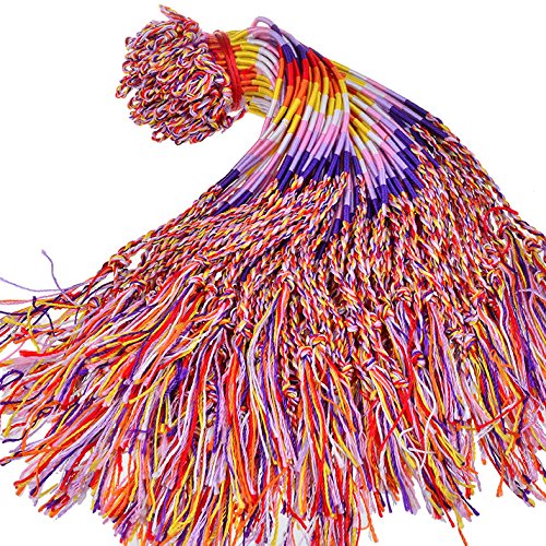 50pcs Wholesae BULK Jewelry lots Colorful Braid Friendship Cords Strand Bracelet