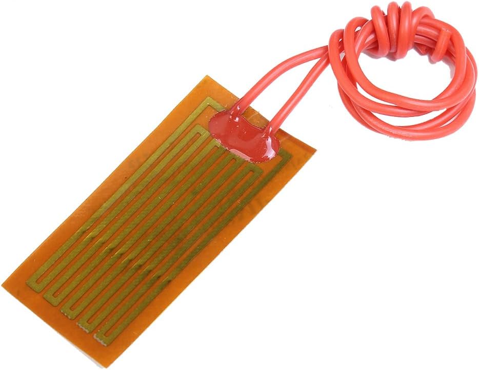 Icstation 12V 7W Flexible Polyimide Heater Plate Adhesive PI Heating Film 25mmx50mm