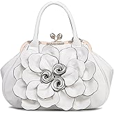 SUNROLAN Women's Handbags 3D Flower Seris Evening Bags PU Leather Rhinestone Crossbody Bag with Detachable Strap | PU Leather, Rhinestone, with Detachable Strap