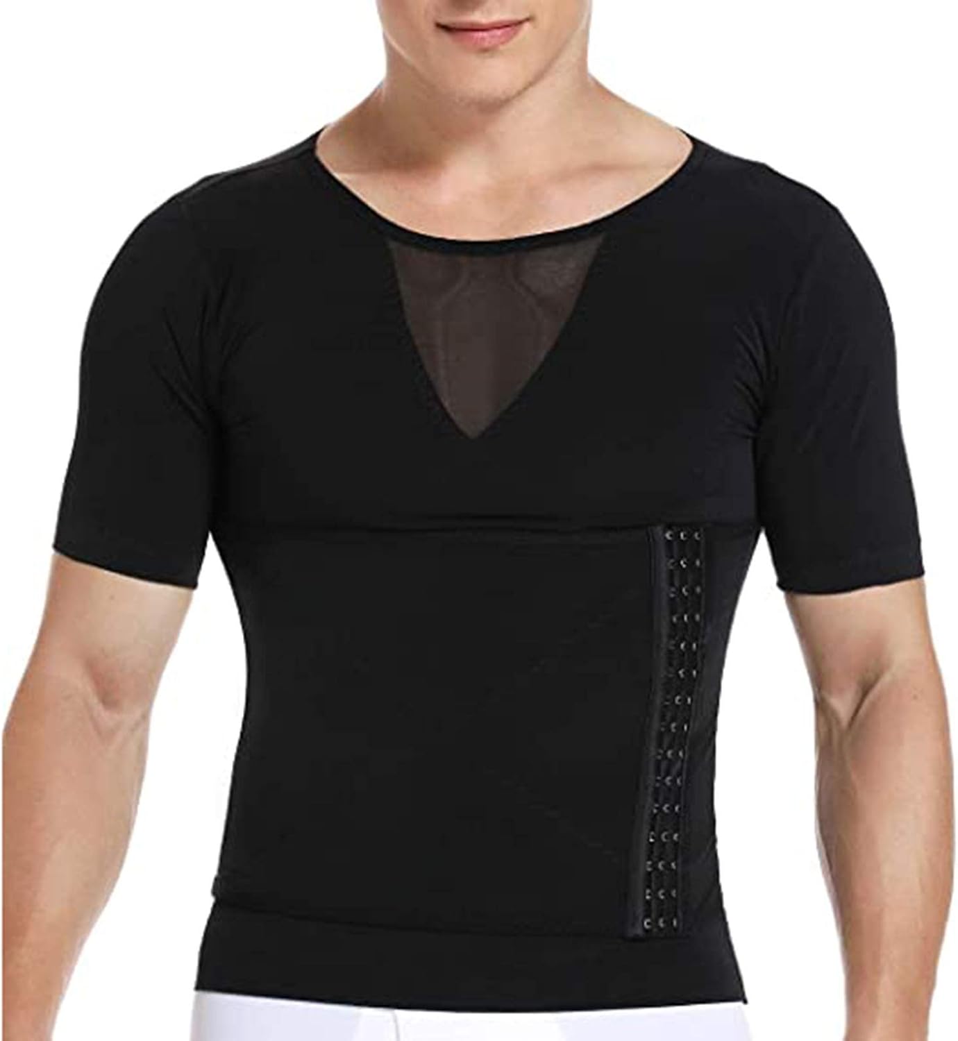 Mens Compression Vest Slimming Body Shaper Tummy Control Shapewear Belt Waist Trimmer Muscular