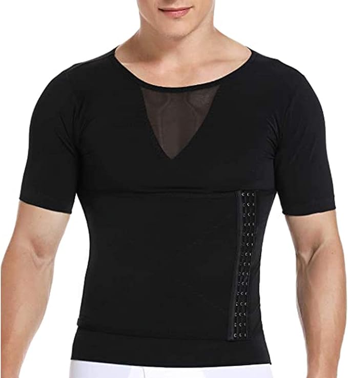Mens Compression Vest Slimming Body Shaper Tummy Control Shapewear Belt