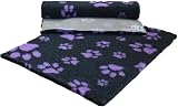 Vet Fleece Vet Bed Original Non-Slip 30x24 Charcoal Lilac Paws view 3