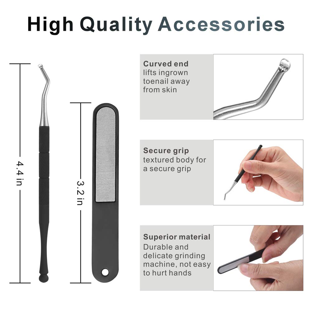 Bacada Heavy Duty Toenail Clippers for Ingrown and Thick Nails